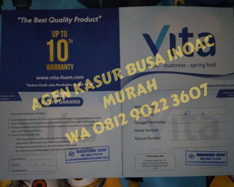 Agen Kasur Busa Inoac Magelang, Murah-gratis ongkir WA 081290223607